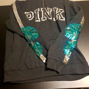 PINK bling sequin arm, Medium, Dark Gray